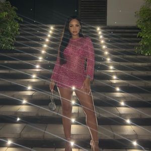 Sorelle UK: Khloe Metallic Dress - Pink